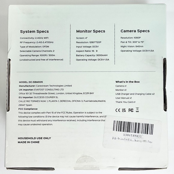 VistaView Lite Smart WiFi Baby Monitor-Motion Alerts,Night Vision,2-Way Talk + - Picture 3 of 10